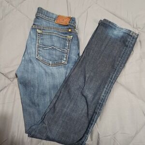 Lucky Brand Zoe Straight Jeans Women's‎ 00 Ultra Low Rise Blue Denim USA